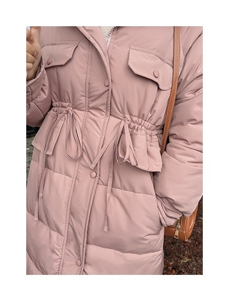 2324-0009 เสื้อกันหนาวบุนวม ไซส์ใหญ่ มีHood สายที่เอวรูดได้