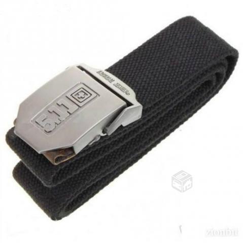 เข็มขัด หัวเงินปั้มลาย สายผ้า Canvas