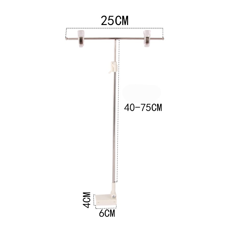 ที่แขวนป้ายโฆษณาสินค้าแบบฐานแม่เหล็ก แบบรูปตัว T แพ็ค 2 ชิ้น (JHB08T)