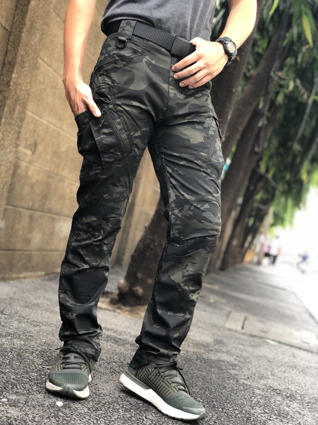 กางเกง Sector Seven IX9C มัลติแคมดำ MCBK ผ้าเบา ยืด กันน้ำ (ของแท้)