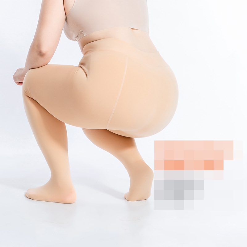 แลคกิ้งบุขน ไซส์ใหญ่ ใส่ติดลบได้ (สีเนื้อ)