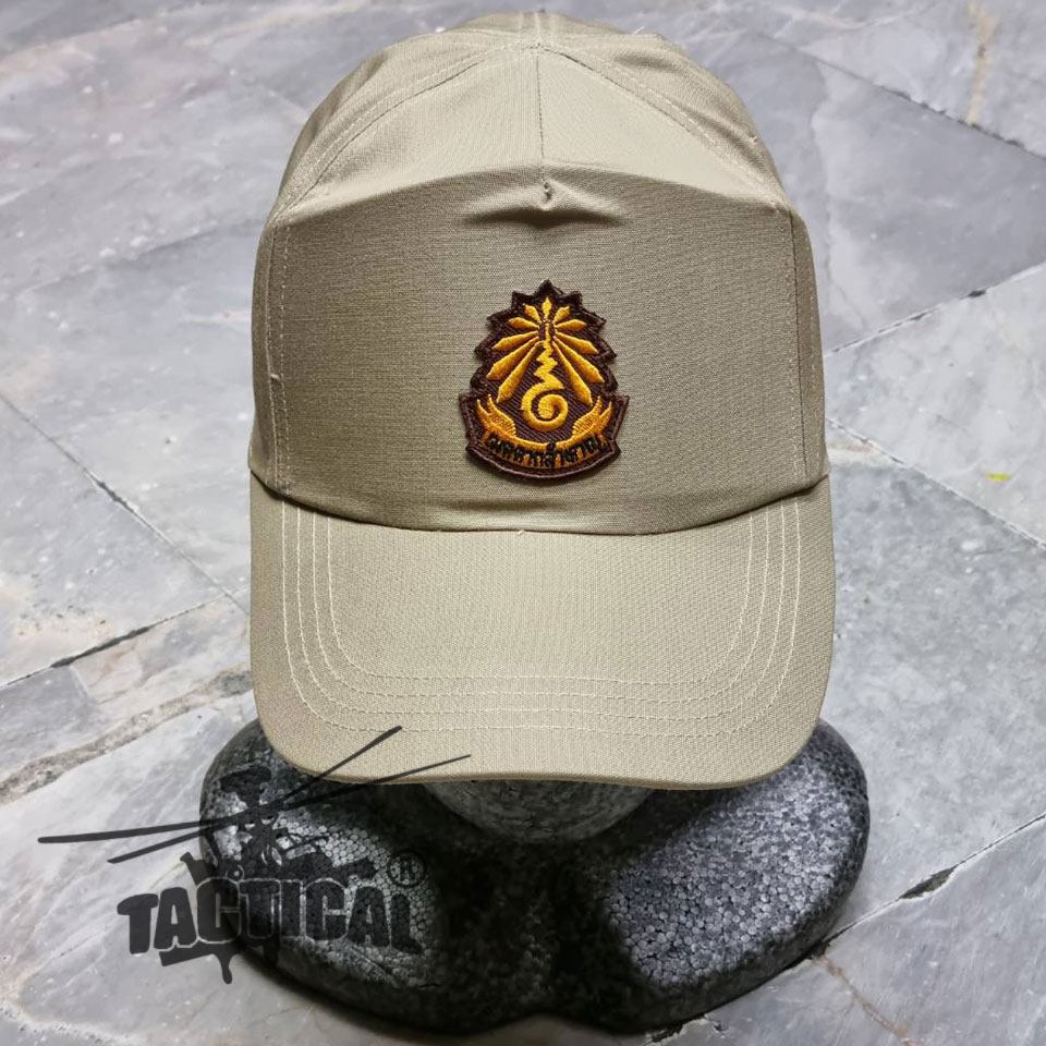 หมวกแก๊ป กากี 331 อปพร. หน้าเมตตาเข้ม ซิปหลัง