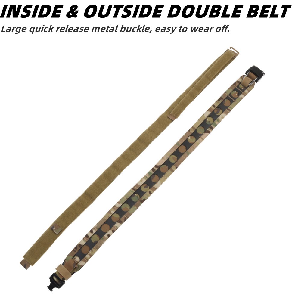 เข็มขัด Tactical 2 ชั้น ทรง Bison