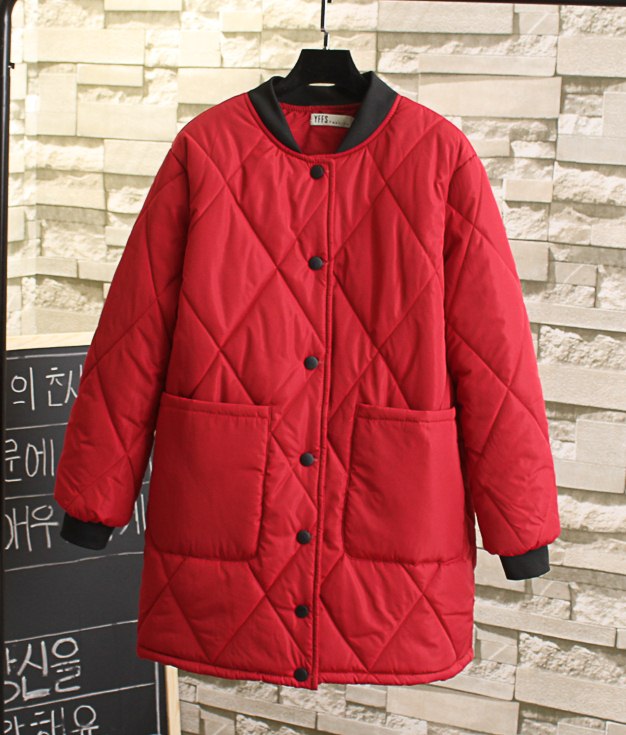 PreOrderคนอ้วน - เสื้อกันหนาวแฟชั่น ไซส์ใหญ่ คนอ้วน ผ้าฝ้ายโพลิเอสเตอร์ กันลม บุนวมไม่หนา สี : ดำ / แดง