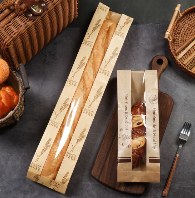 ถุงใส่ขนมปังบาเก็ต (ขนมปังแท่งสั้น-ยาว) แพ็ค 25-50 ชิ้น