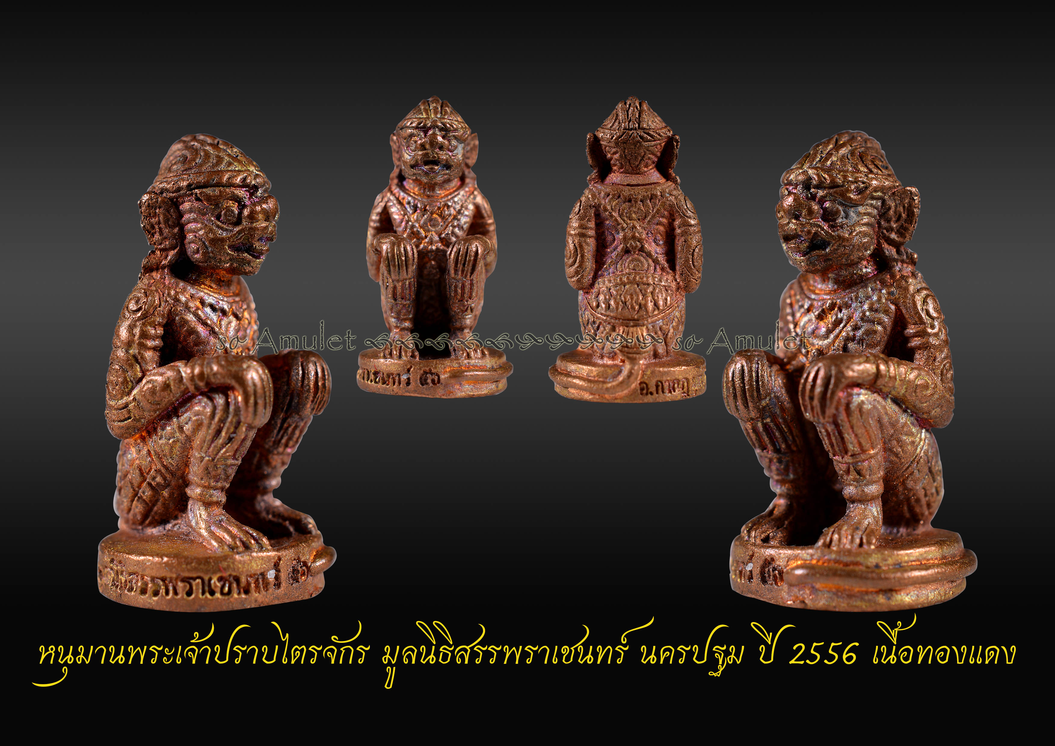 หนุมานพระเจ้าปราบไตรจักร มูลนิธิสรรพราเชนทร์ นครปฐม ปี 2556 เนื้อทองแดง