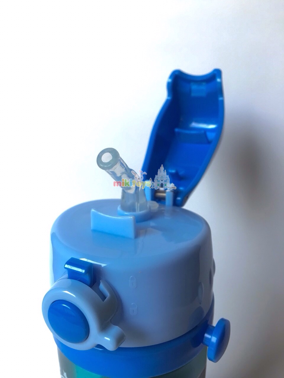 กระติกน้ำมิกกี้เมาส์ Mickey Mouse 1928 สีฟ้าขนาด350ml. รุ่นกดแล้วฝาเด้ง พร้อมตัวล็อค2ชั้น เก็บอุณหภูมิ