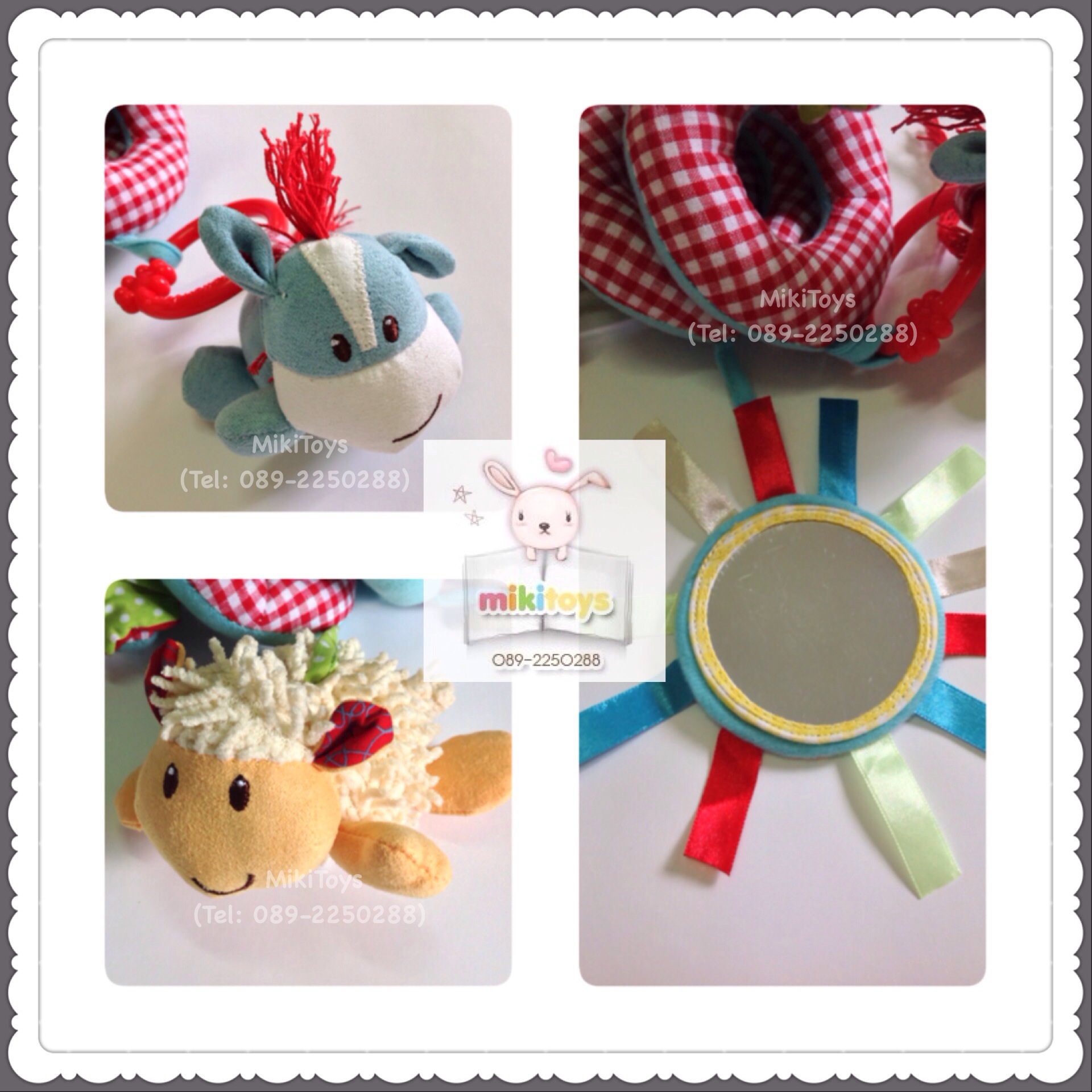 ตุ๊กตาผ้าสำหรับแขวนขอบเตียงเด็ก แบรนด์ELC /elc blossom farm spiral wrap-around