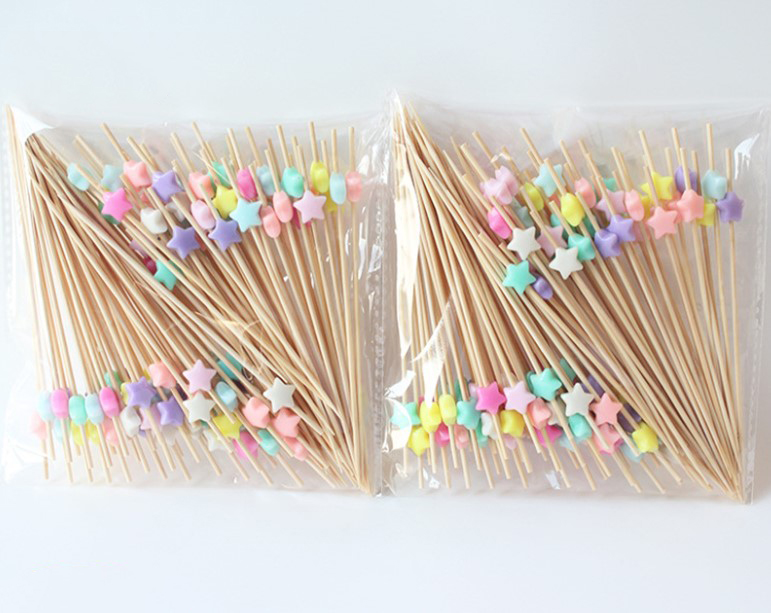 ไม้จิ้ม-ไม้เสียบอาหาร ความยาว 12 ซม. (แพ็ค 98-100 ชิ้น)