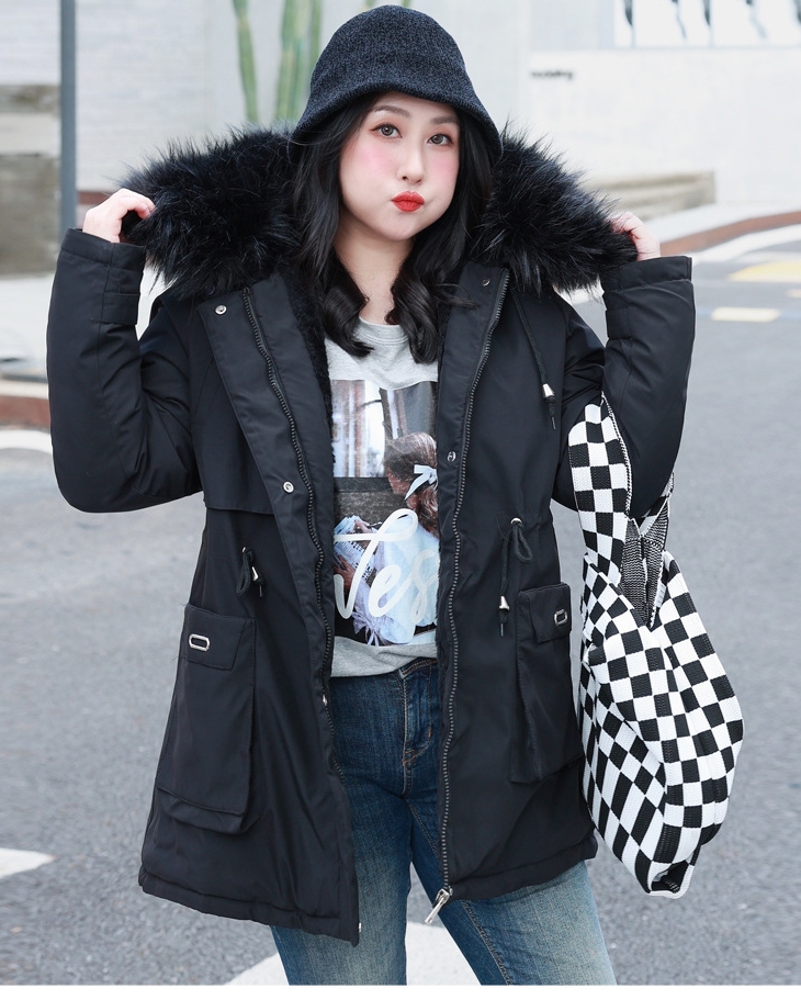 2324-0067 เสื้อกันหนาวไซส์ใหญ่ บุกำมะหยี่ด้านใน มีเฟอร์ ตัวนี้ไม่ผิดหวังแน่นอน