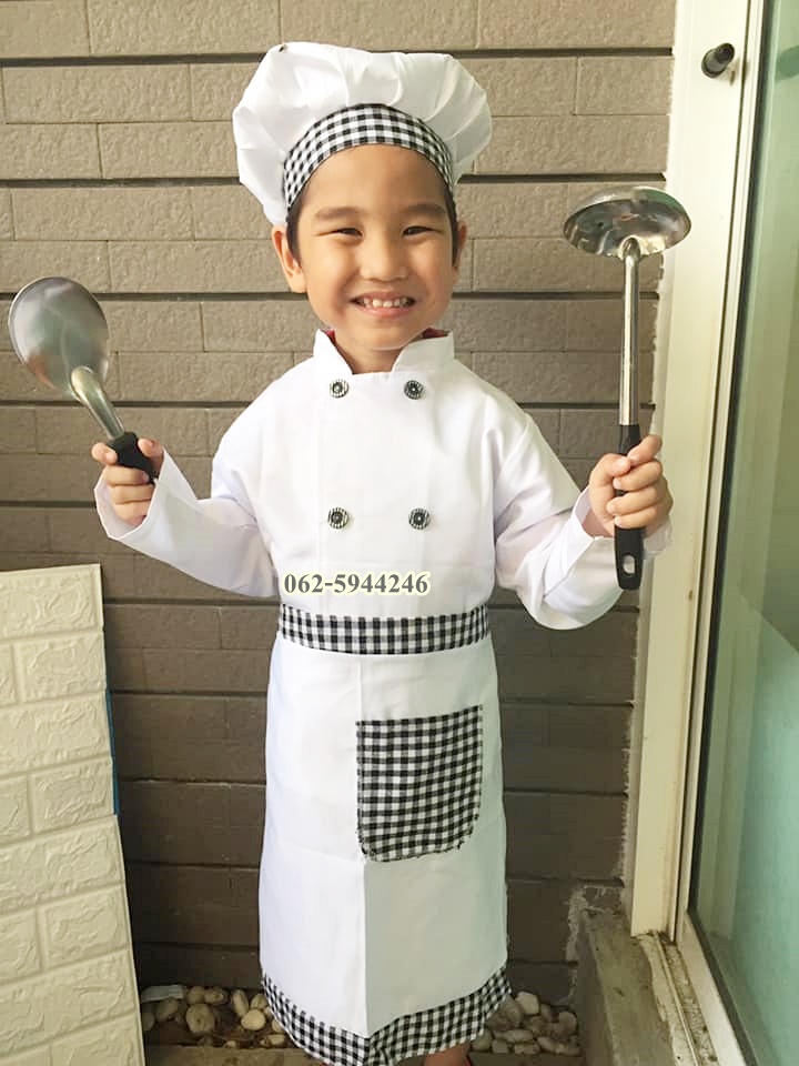 ชุดเชฟชุดพ่อครัวแม่ครัวตัวน้อยสำหรับเด็กเสริมสร้างจินตนาการ