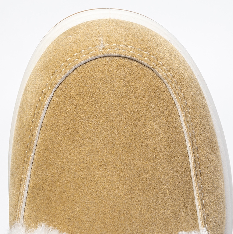 SW2324-0005 รองเท้ากันหนาว ญ. บุขน หนังวัว สไตล์เท่ ๆ เลยจ้า