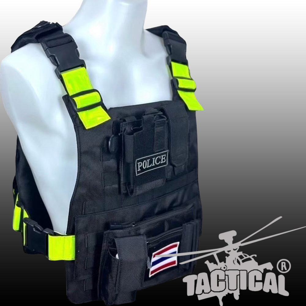 ปลอกเสื้อเกราะ SWAT สะท้อนเขียว