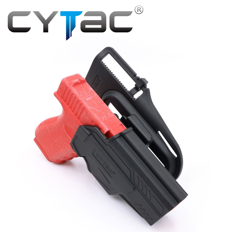 (งานแท้) ซองปืนปลดนิ้วโป้ง + เพลทลดต่ำ + รัดขา ยี่ห้อ Cytac