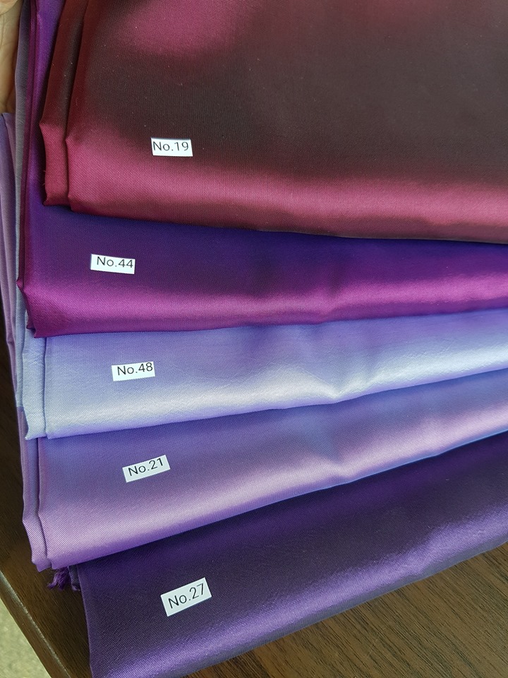 ผ้าไหมสังเคราะห์ทอเครื่องสีพื้น Plain Synthetic Silk