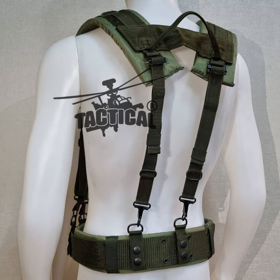 ชุดเข็มขัด + สายโยงบ่า แบบใหม่ (เหล็ก/ทองเหลือง) มีแยกขายเป็นชิ้น