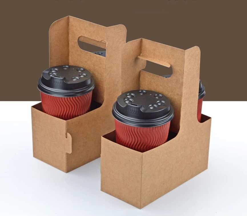 กล่องใส่แก้วกาแฟ-เครื่องดื่ม แพ็ค 50/100 ชิ้น