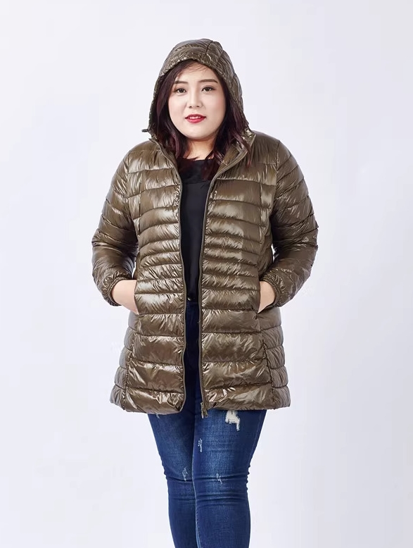 2324-0044 เสื้อกันหนาวผ้าร่มไซส์ใหญ่ บุขนเป็ด สีเยอะมากจ้า