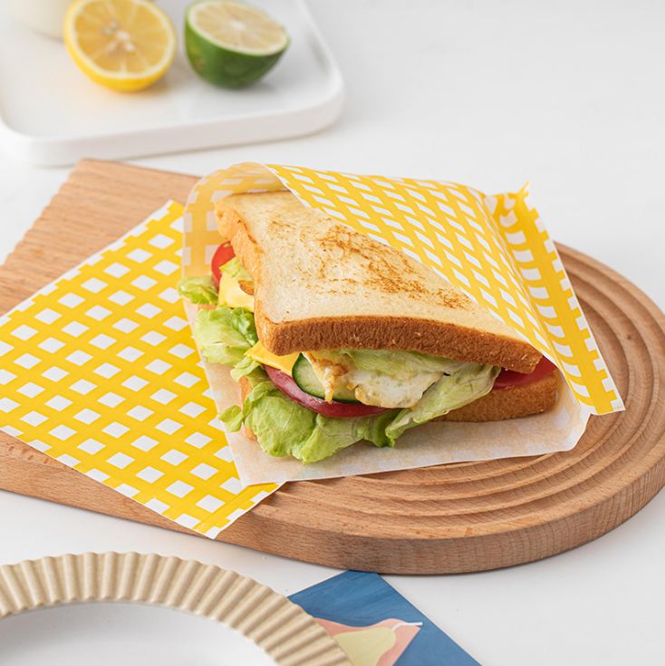 กระดาษห่ออาหาร (แพ็ค 50 ชิ้น) Food Grade