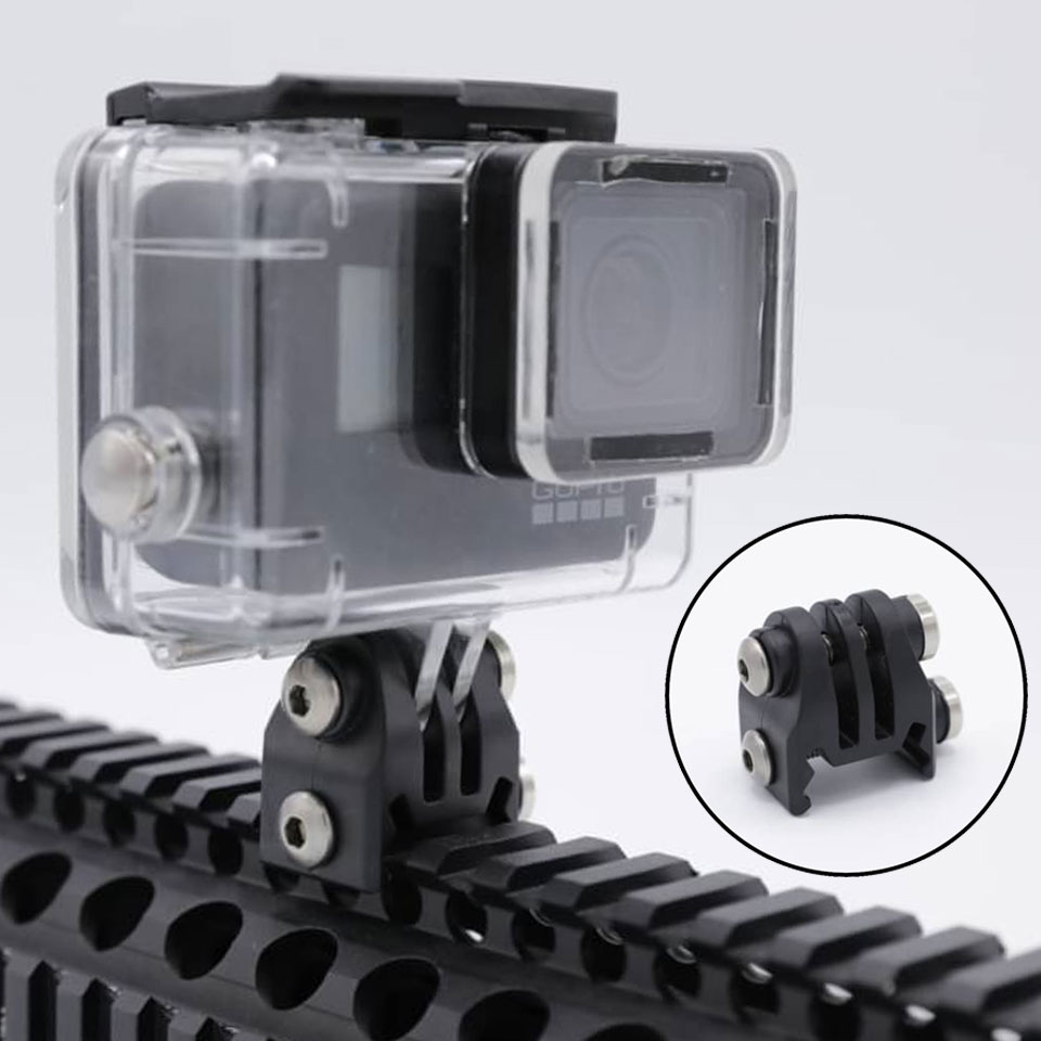 ขาจับกล้อง GoPro แบบติดราง Picatinny 20 มม.