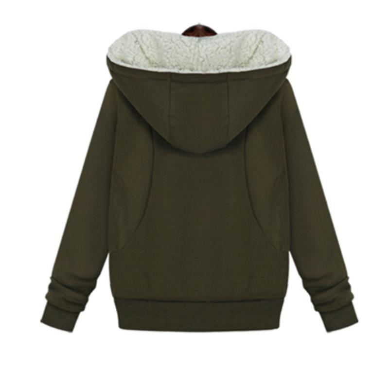 PreOrderคนอ้วน - เซต 2 ชิ้น กันหนาว ผ้าฝ้ายโพลิเอสเตอร์ ด้านในเป็นกำมะหยี่ กางเกงยืด สีเขียวทหาร