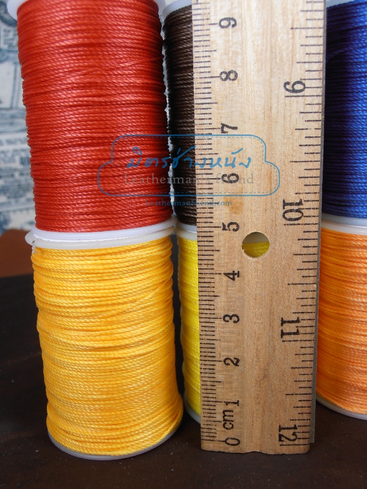 ด้ายเทียนนอก แบบเกลียวถักกลม 0.8 มิล แบบสีๆ P11-P16