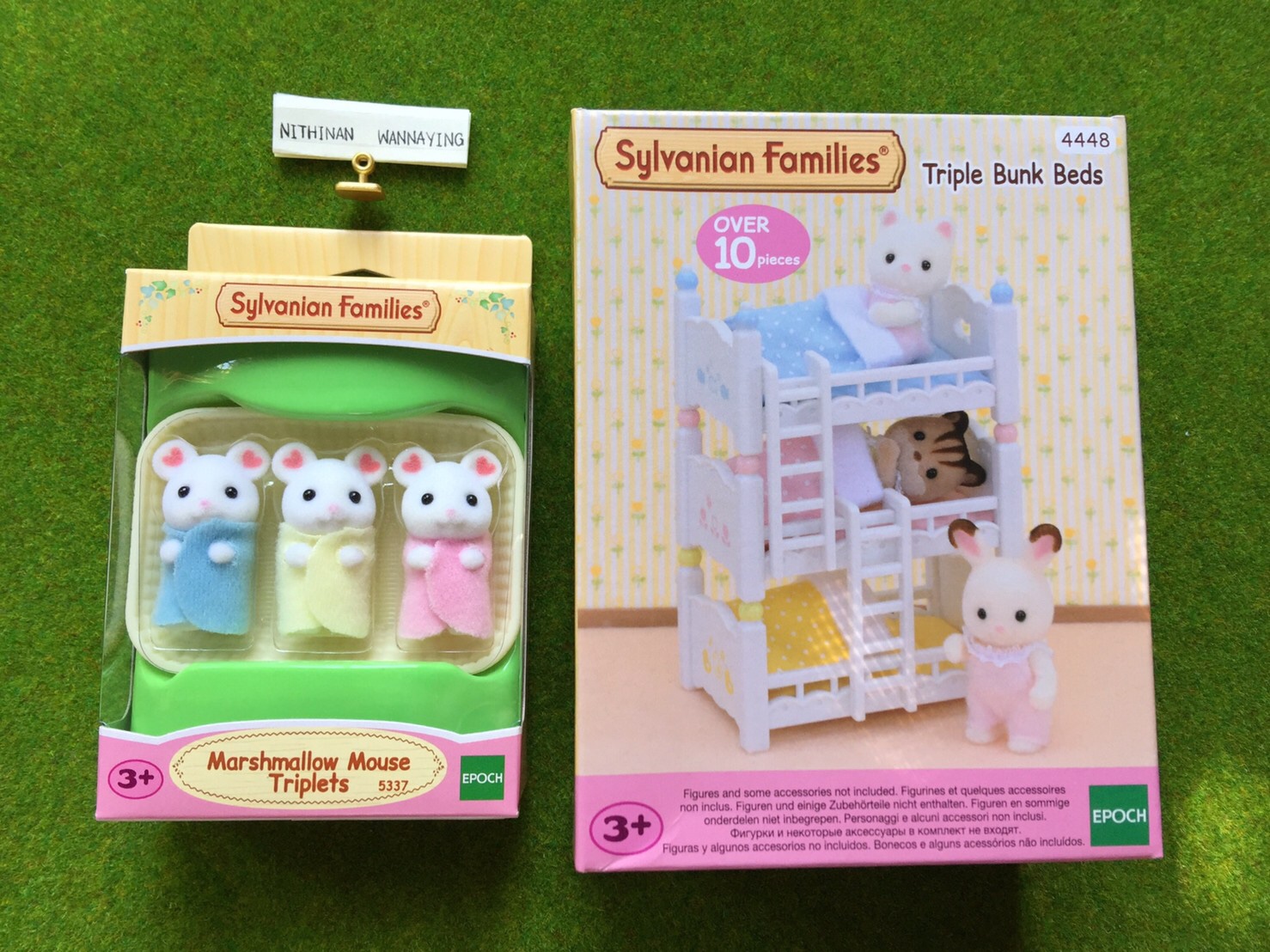 Sylvanian Families Marshmallow Mouse Triplets ครอบครัวซิลวาเนียน แฟมิลี่ หนูมาร์ชเมลโล่ แฝดสาม พร้อมเตียงสามชั้น สุดคุ้ม!!!