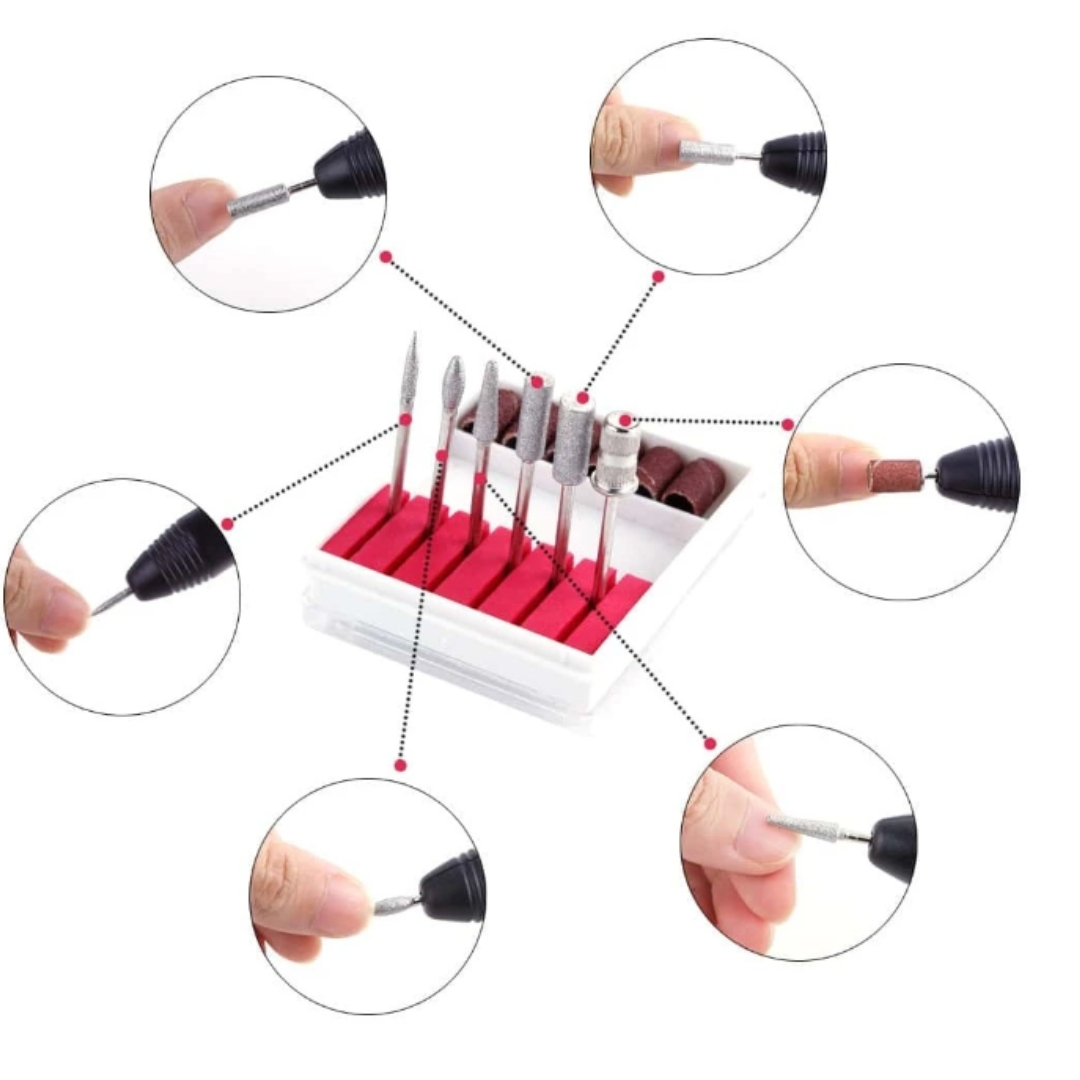 ชุดหัวเจียร์ตะไบเล็บ จำนวน 6 ชิิ้น รหัส 2678