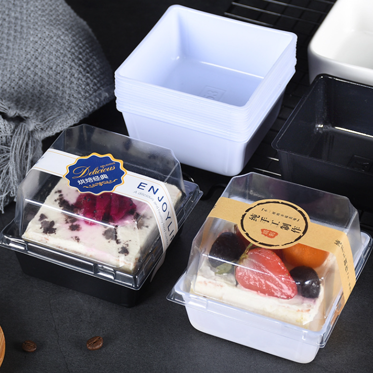กล่องเค้ก/ขนม ขนาดเล็ก_Size S- : 7x7x6.2 cm. / 100 ชุด **ไม่มีสายคาด**
