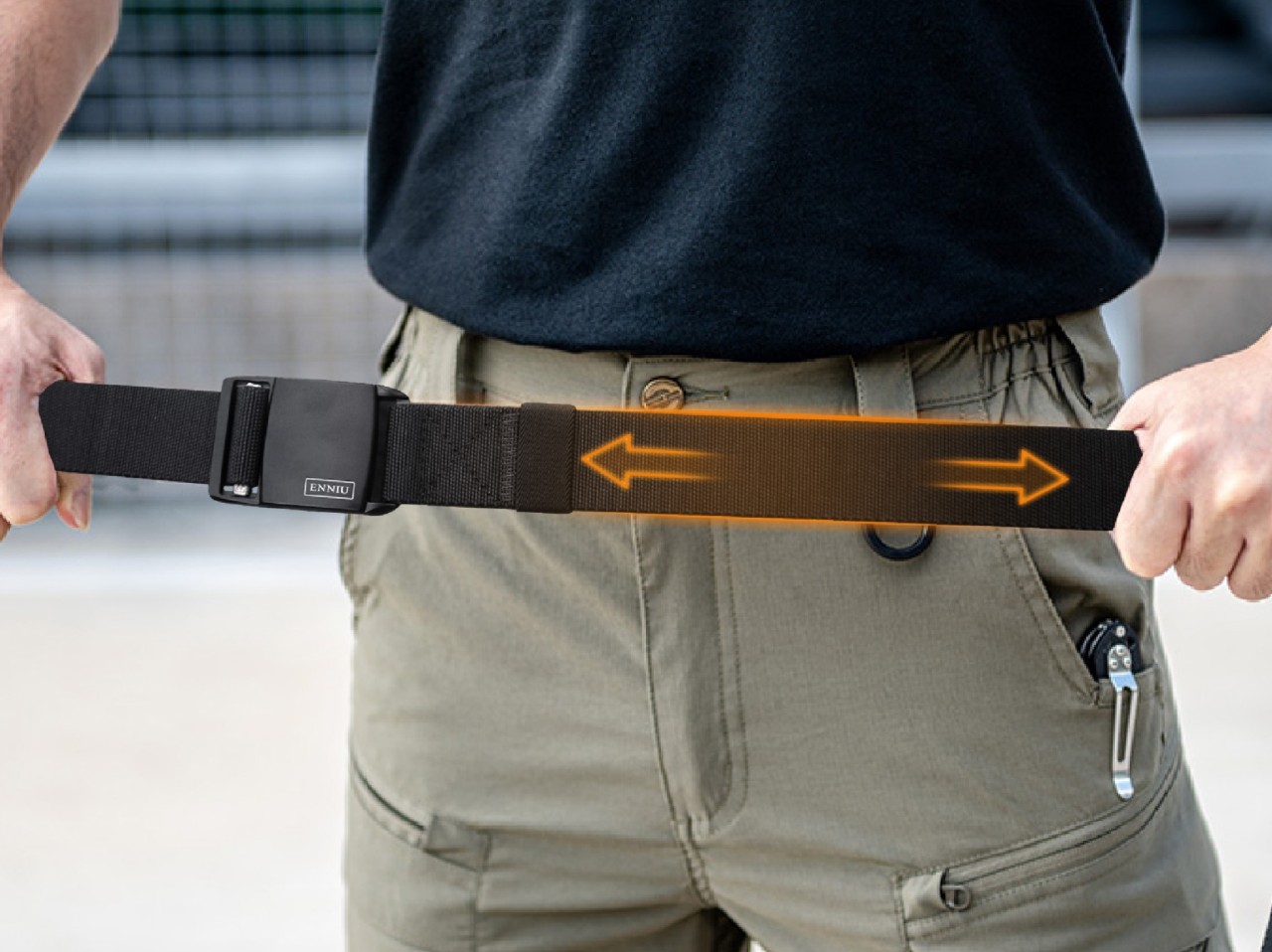 เข็มขัดสายยางยืด หัว Magnetic รุ่น 907