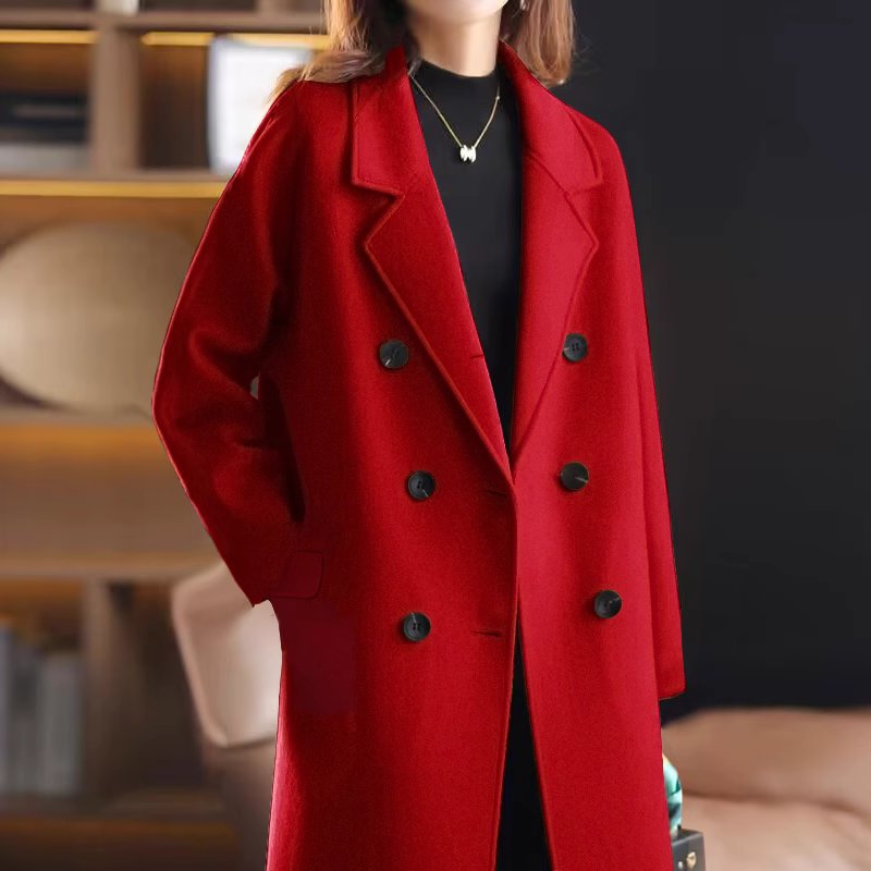 2324-0097 โค้ทวูลไซส์ใหญ่ ยาวพอดี กระดุมหน้า