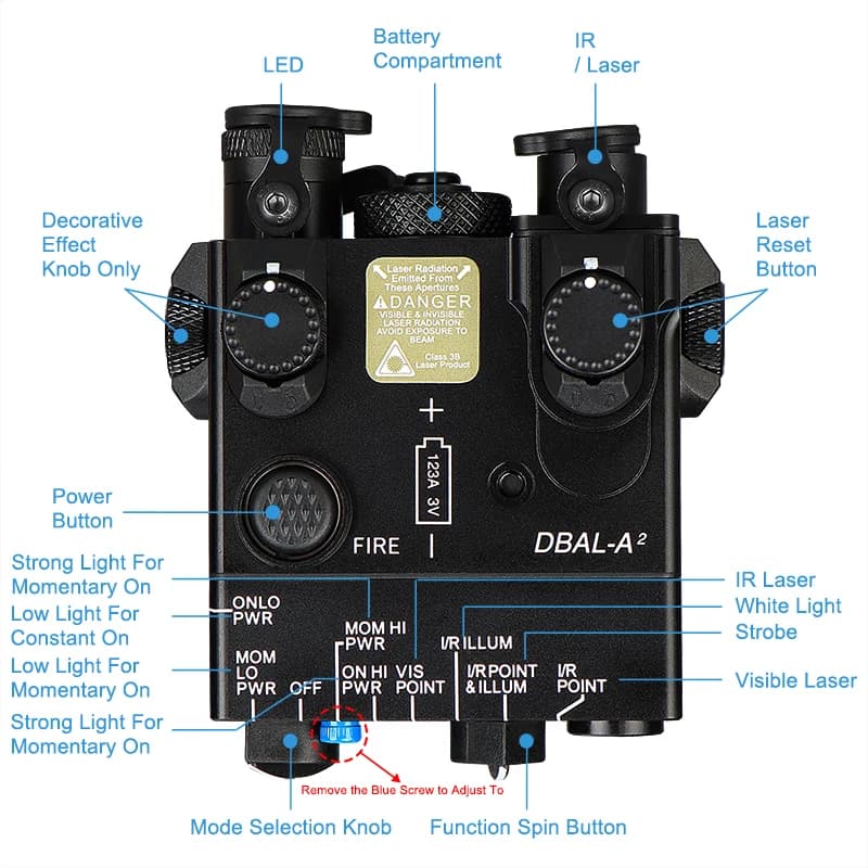 ไฟฉาย + Laser แดง IR DBAL-A2 บอดี้อลูมิเนียม ยี่ห้อ Sotac