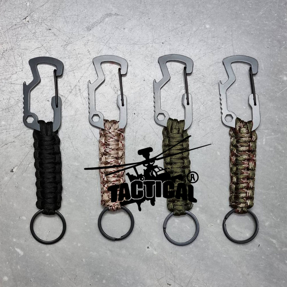 (รวม) พวงกุญแจเชือก Carabiner Tactical Link