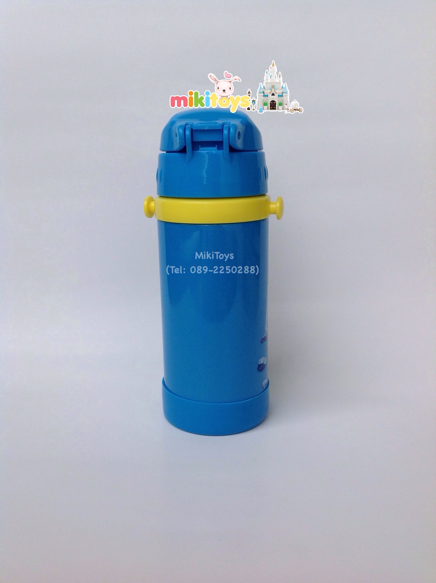 กระติกน้ำรุ่นเก็บอุณหภูมิ Thomas and Friends (โทมัส) สีฟ้า ขอบเหลือง ลายสกรีนเท่มากๆๆจ๊ะ สามารถเก็บอุณหภูมิได้ทั้ง ร้อน และ เย็น /ฝากดเด้ง หลอดนิ่ม