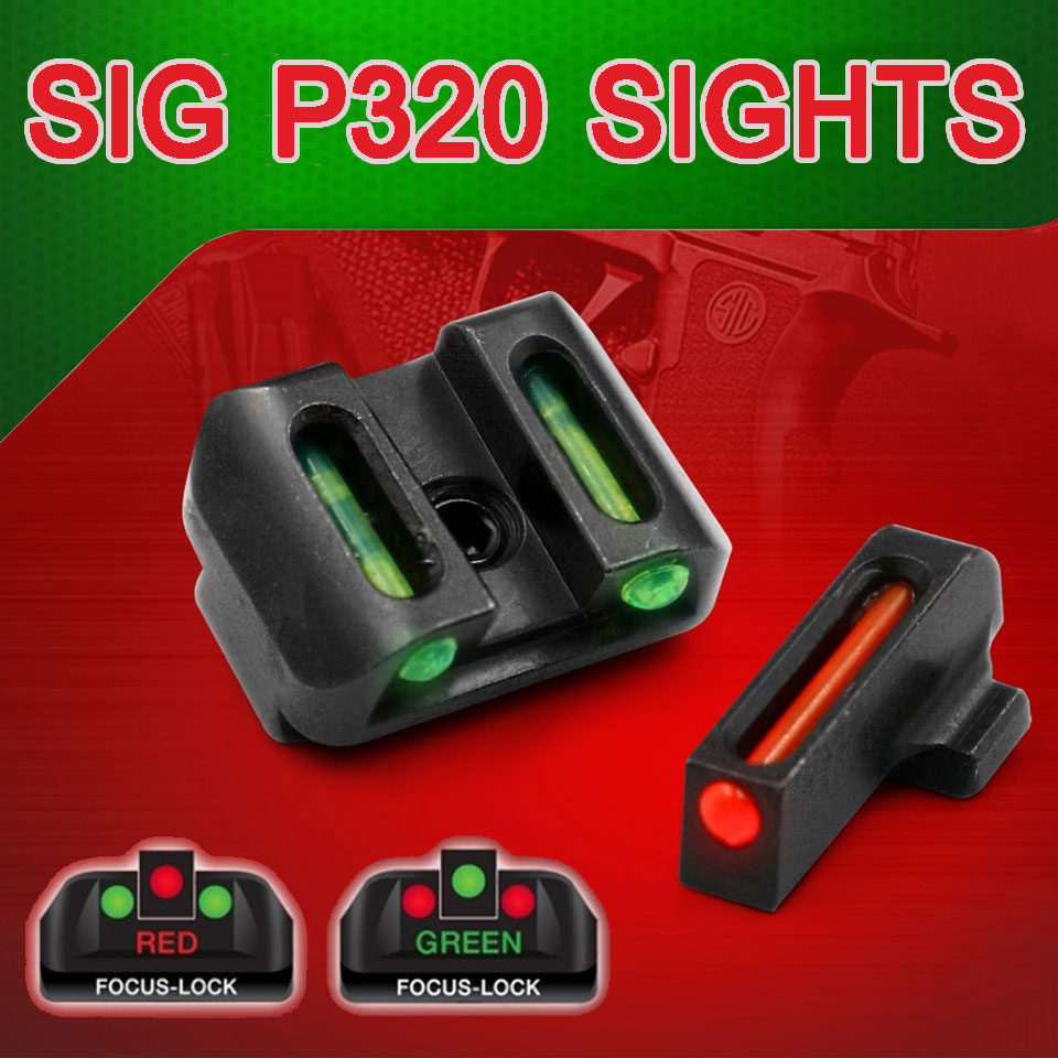 ศูนย์หน้า-หลัง ไฟเบอร์ออฟติก ปืน Sig Sauer รุ่น P320