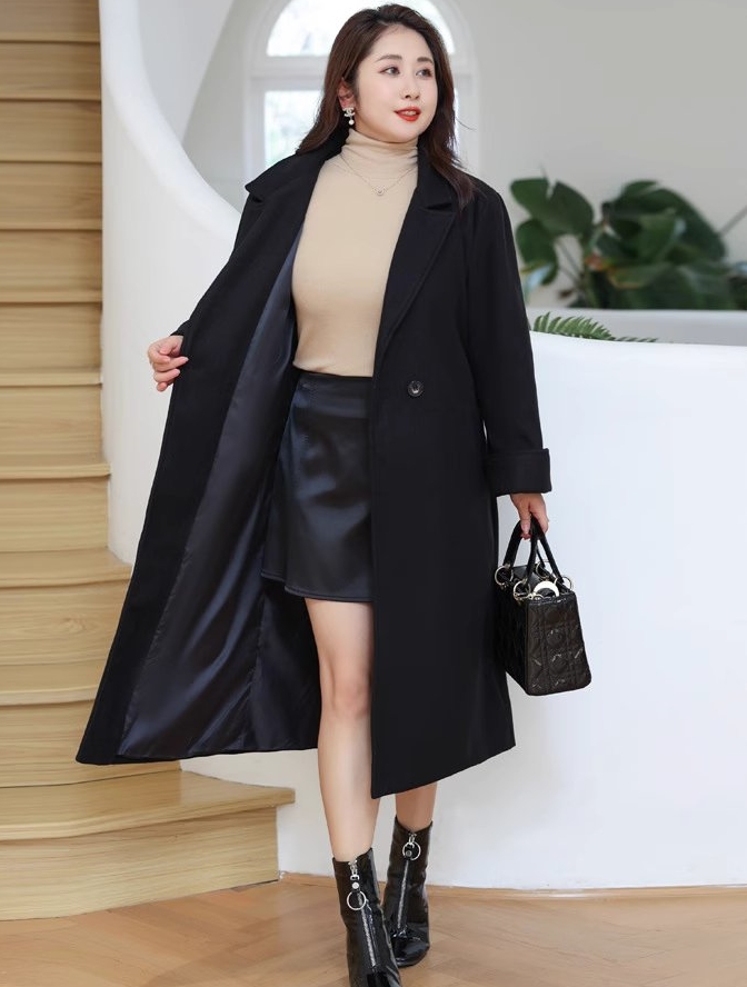 2324-0075 โค้ทวูลไซส์ใหญ่ๆ จ้า จะผูกสายหรือจะติดกระดุมก็ได้