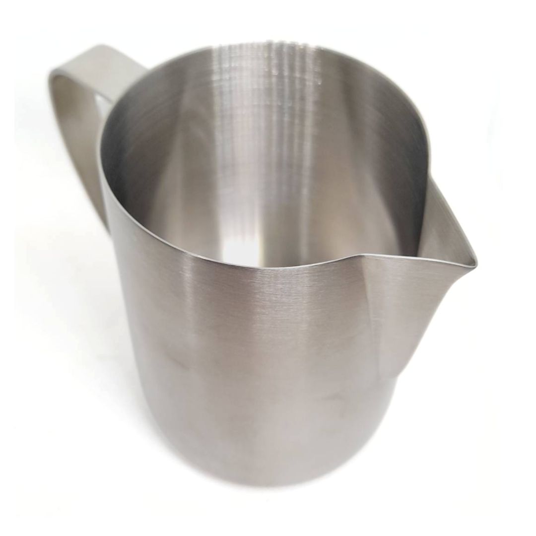 เหยือกตีฟองนม 400ml รุ่นปากแหลม สีสแตนเลส รหัส 2403