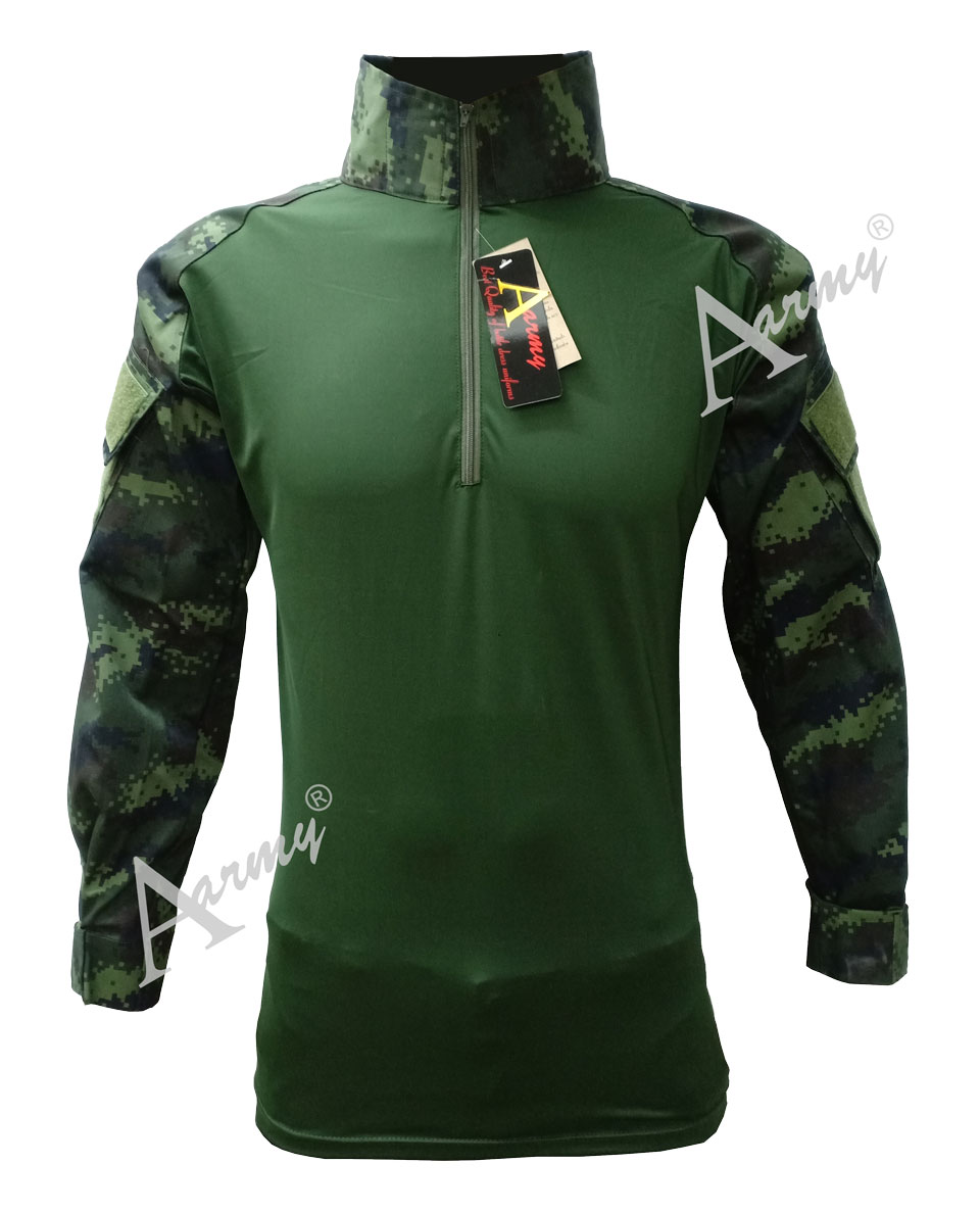 เสื้อ Combat Shirt ดิจิตอลทบ. กลางเขียว