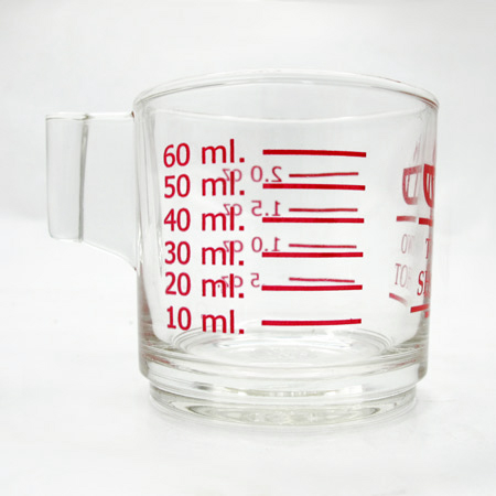 แก้วตวง 2 ชอตต์ มีหูจับ measuring cup 2 shot (Delisio) 1610-331