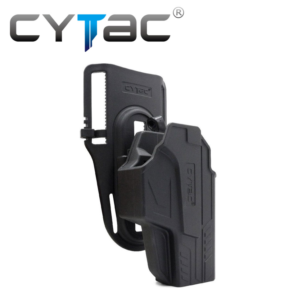 (งานแท้) ซองปืนปลดนิ้วโป้ง + เพลทลดต่ำ + รัดขา ยี่ห้อ Cytac