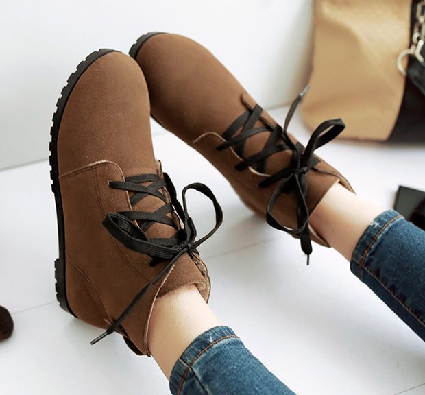 Pre Order - รองเท้ากันหนาว รองเท้าลุยหิมะ หนังPU+กำมะหยี่ ข้างในบุหนังสัตว์ สี : ดำ / กากี / น้ำตาล / น้ำเงิน ไซส์ 34 / 35 / 36 / 37 / 38 / 39 / 40 / 41 / 42