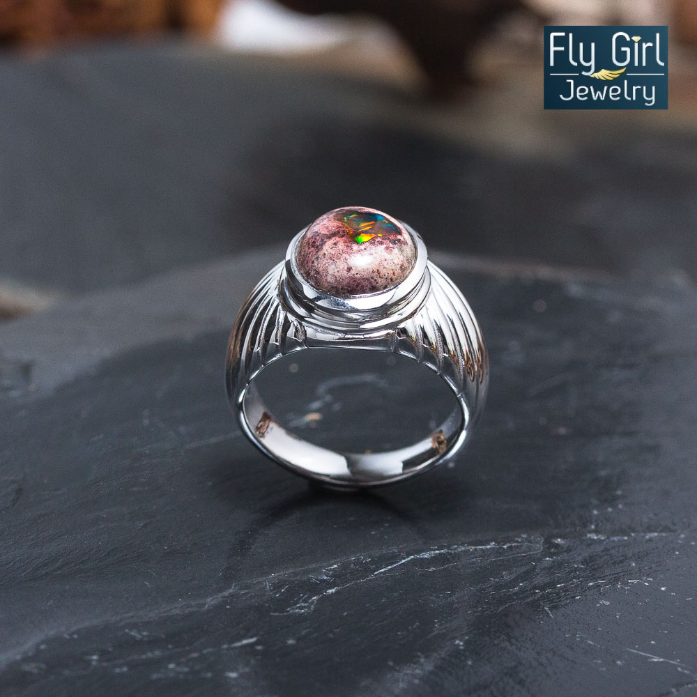 แหวนพลอย MEXICAN FIRE OPAL