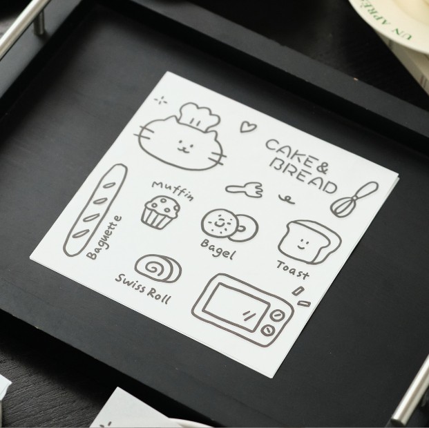 กระดาษไขรองอาหาร (Greaseproof paper) เคลือบกันน้ำ-น้ำมัน ขนาด 18x18 cm. (แพ็ค 98-100 ชิ้น)