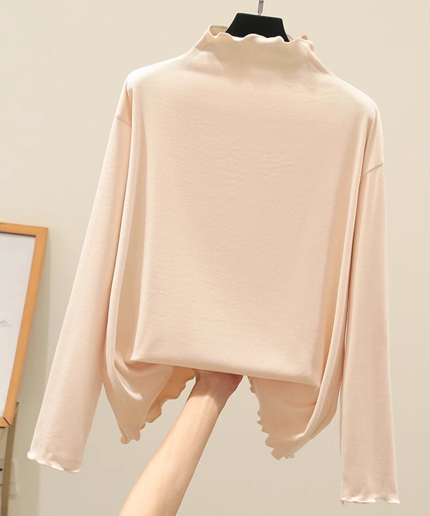 2324-0049 เสื้อยืดคอเต่าคอสูง ใส่ติดลบ บุกำมะหยี่ ไม่หนา หาฮีทเทคไม่ได้ ใส่แบบนี้ได้จ้า