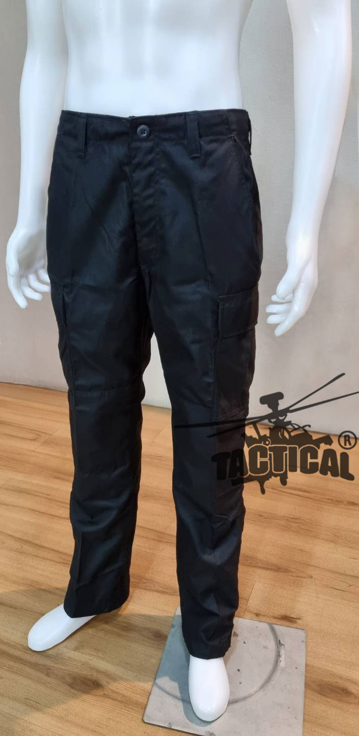 กางเกงเดี่ยวรุ่น 11 ดำ ผ้าหนานุ่ม (มีตีนตุ๊กแกปลายขา)