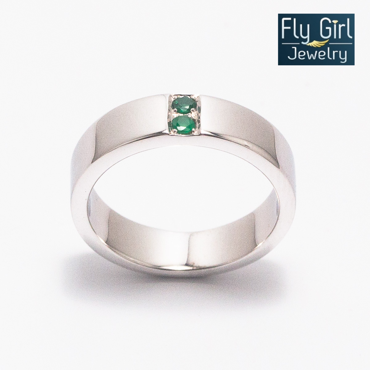 แหวนเงินแท้ พลอยมรกตแท้(ราศีพฤษภ)