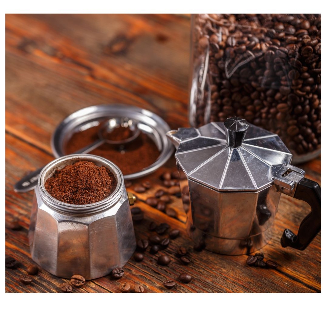 หม้อต้มกาแฟสดมอคค่าพอท (MOKA POT) อลูมิเนียม 9 ถ้วย 9 Cups Aluminium Moka pot รหัส 0157