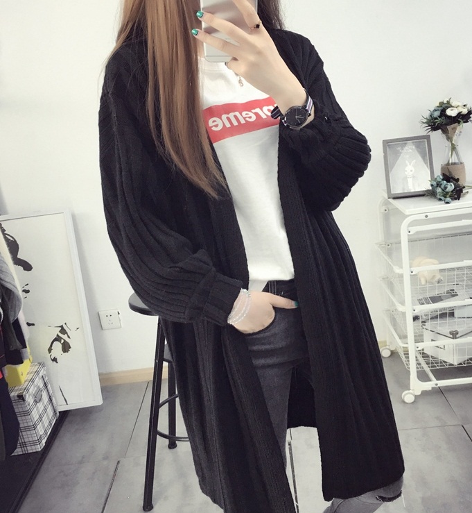 PreOrderคนอ้วน - เสื้อไหมพรมกันหนาวไซส์ใหญ่ ตัวยาวแขนโคมไฟ สี : เขียว / เทา / ดำ