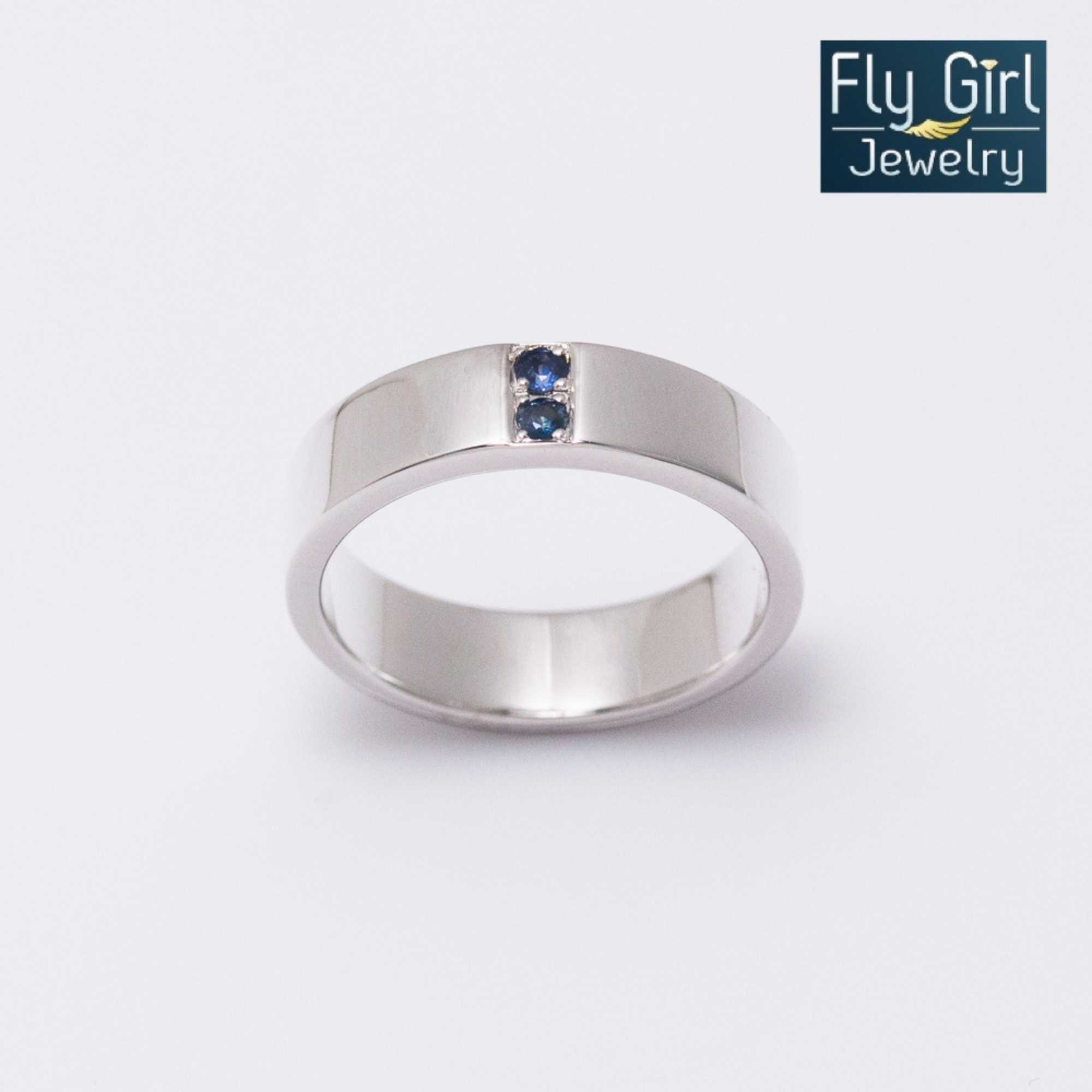 แหวนราศีกันต์ เงินแท้ พลอยไพลินแท้ แบบเรียบหรูดูดี ใส่ได้ทั้งหญิงและชาย