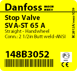 Stop valve SVA-ST 65 148B3052